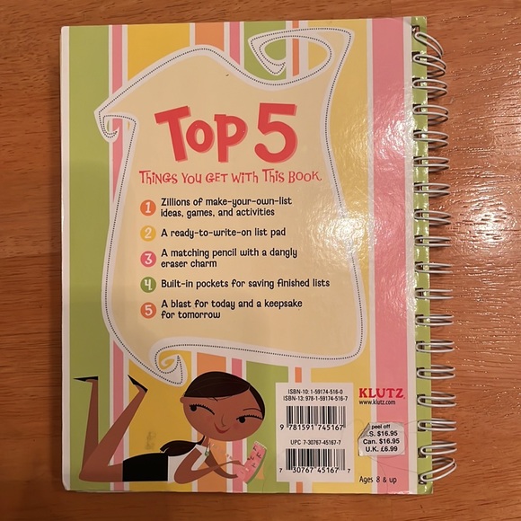 Klutz Activity Book - My All Time Top 5 - Book of Lists - Picture 2 of 3